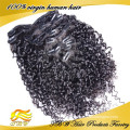 Qingdao hair factory, 100% unprocessed virgin clip in hair extension from qingdao China